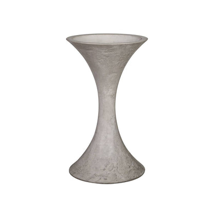 Hourglass Decorative Raw Ceramic Planter: Medium