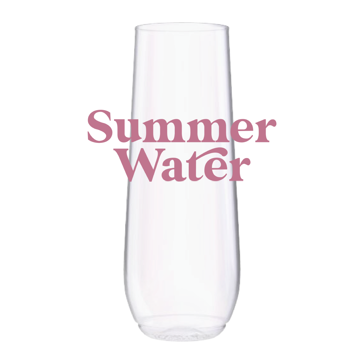 "Summer Water" Champagne 9oz Flute