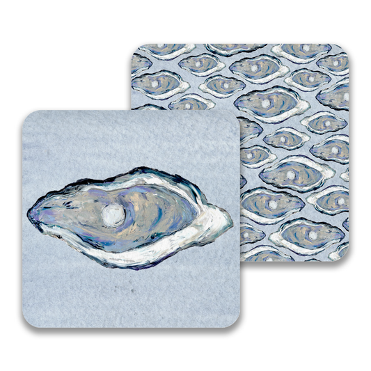 Blue Oyster Paper Drink Coaster