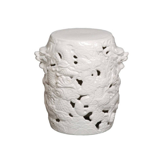 White Dragon Garden Stool