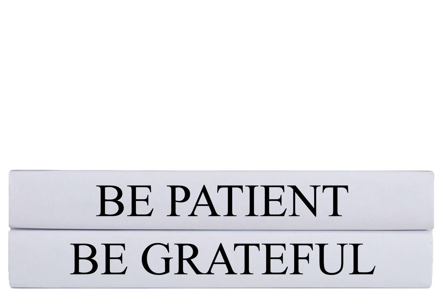 Books Decorative Be Grateful Quote Book Stack, S/2: White/Black