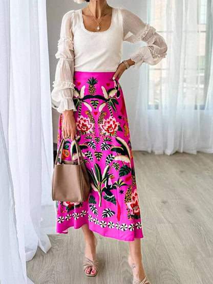 Pink Tropical Skirt