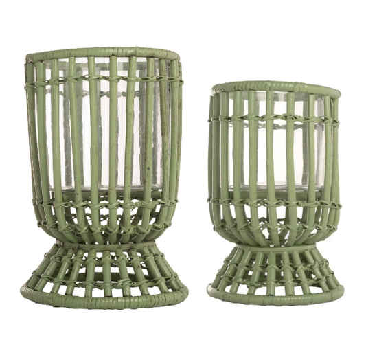 GREEN WICKER HURRICANE - LARGE