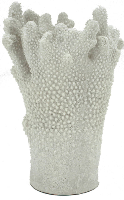 Large White Sandstone Branch Coral Vase