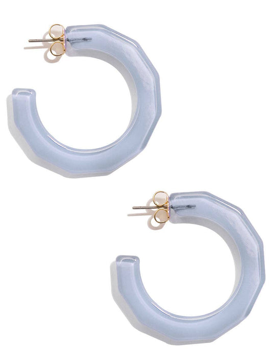 Large Textured Hoop Earring: L.BLU