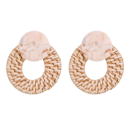 Rattan Bali Doorknocker Earrings