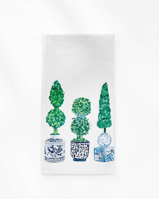 Kitchen Tea Towel | Topiary Chinoiserie