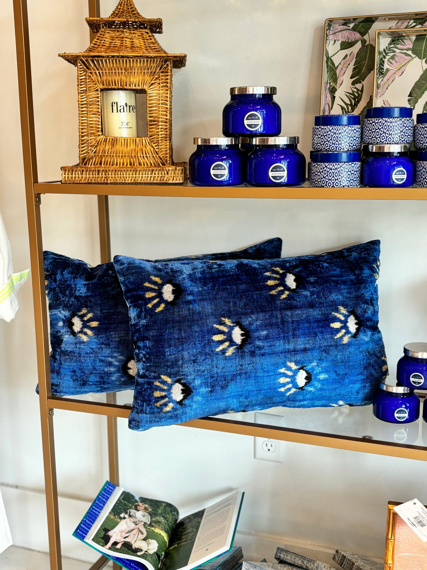 Royal Blue Ikat Pillow