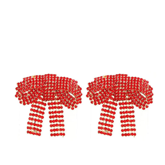 Red Bow Earrings