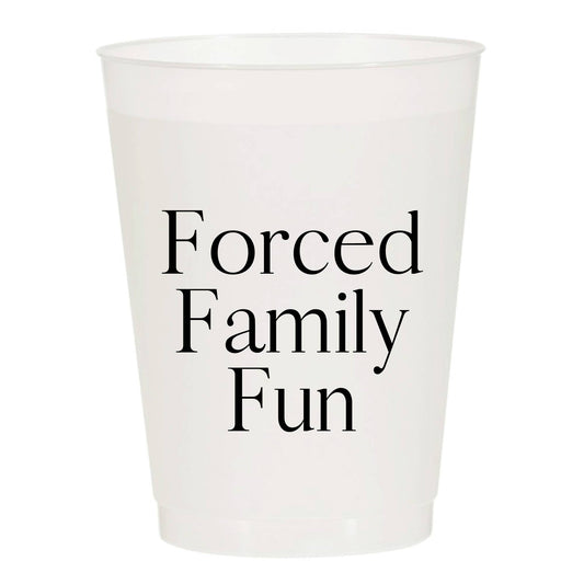 Forced Family Fun Frosted Cups - Christmas: Pack of 6