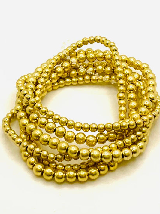 VINTAGE Gold 6-ROW Bead