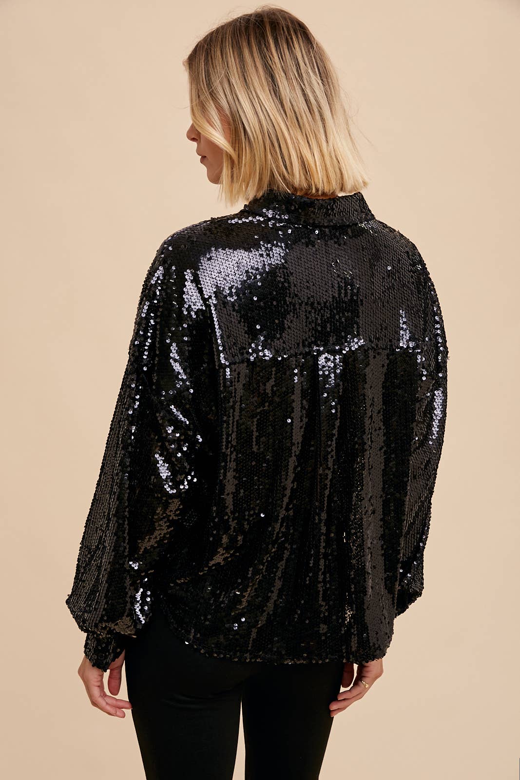 BLACK SEQUIN TOP