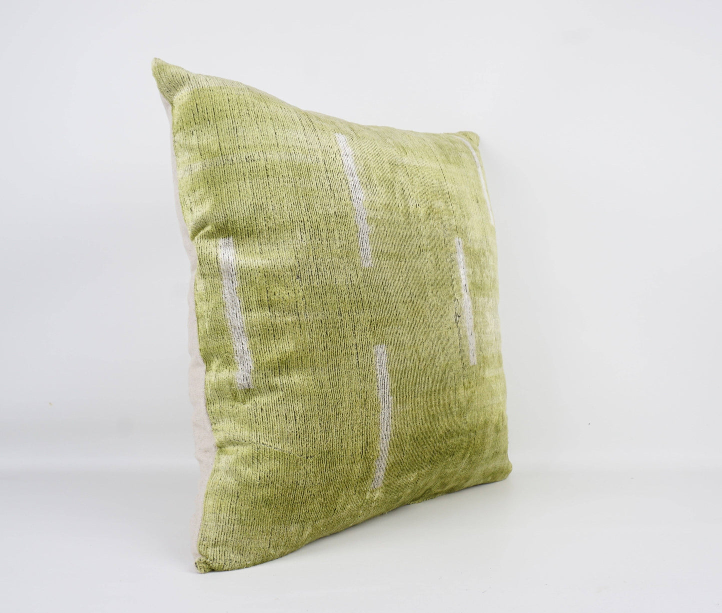 GREEN & WHİTE IKAT PILLOWCASE 20"x20"