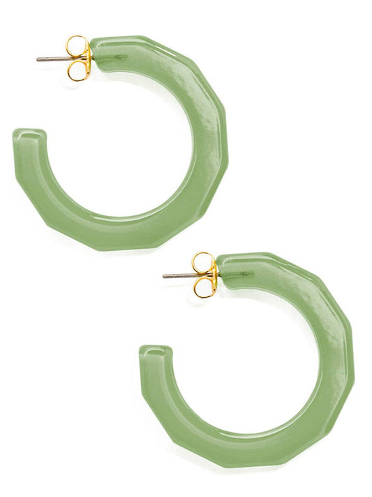 Large Textured Hoop Earring: SAGE