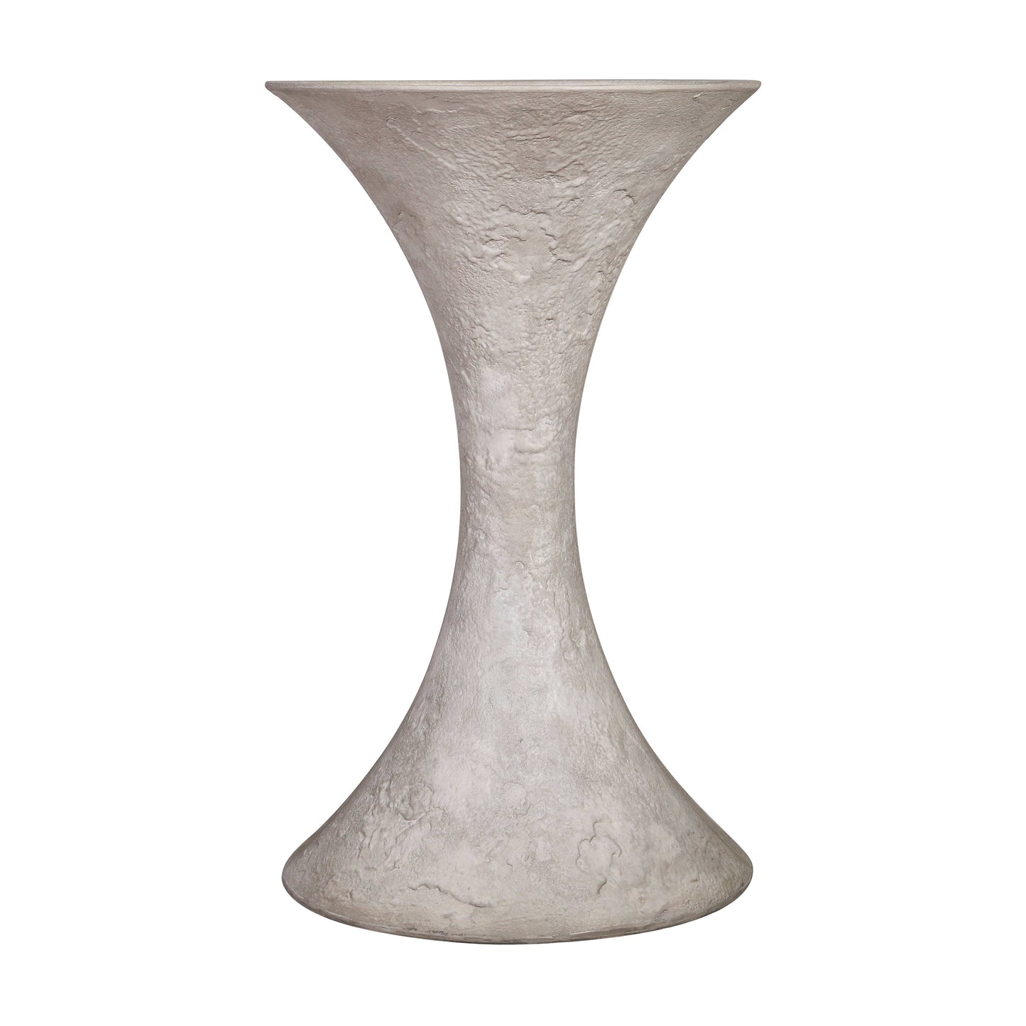 Hourglass Decorative Raw Ceramic Planter: Medium