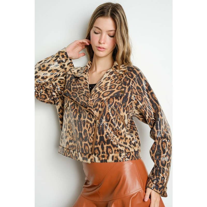 Leopard Moto Jacket